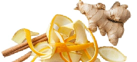 This blend features a combination of fresh Orange Peel, Ginger, and Cinnamon, each offering unique health benefits.